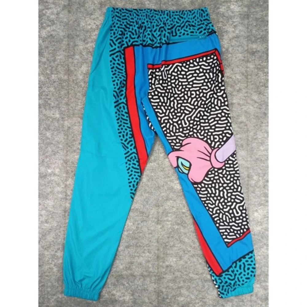 Looney Tunes Mens L Bugs Bunny Graphic Windbreaker Track Pants Joggers NWT 90s - Picture 2 of 14